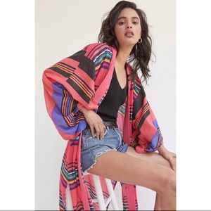 Anthropologie Striped Cover-Up Kimono - OS - NWT
